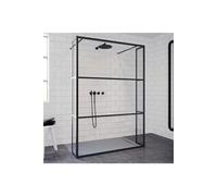 Paroi de douche italienne walk-in avec 2 parois fixes GRID 404 RIHO 120x200 cm