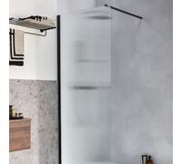 Paroi de douche JACOB DELAFON Contra flute 90cm + kit profilé Noir mat
