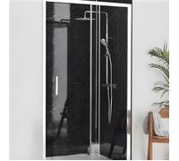 Jacob Delafon - Porte de Douche Coulissante L'ingénieuse 160cm - Montage facile "cliquer et bloquer" - Verre Anticalcaire - 1600x1950x8 mm - Chrome - E23C160-GA