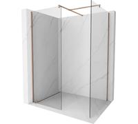 Paroi de douche Mexen Kioto Walk-in 140 x 75 cm, transparente, or rose - 800-140-202-60-00-075