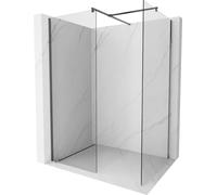 Paroi de douche Mexen Kioto Walk-in 180 x 75 cm, transparente, gris ardoise brossé - 800-180-202-66-00-075