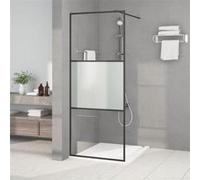 vidaXL Paroi de douche pour passage piétonnier noir 80x195 cm semi-mat ESG