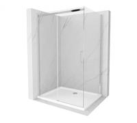 Paroi de douche OMEGA 130x70cm verre clair, cadre chromé