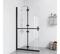 vidaXL Paroi de douche pliable Verre ESG dépoli Or 120 x 6,5 x 190 cm