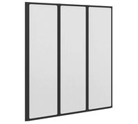 vidaXL Paroi de douche rectangulaire pliable 132 x 2 x 140 cm aluminium et PP noire