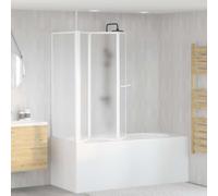 Paroi de Douche pour Baignoire, Pare Baignoire Pliable en L 70x120x137 cm 4 panneaux pliables