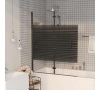 Paroi de Douche pour Baignoire, Pare Baignoire pliable ESG 100x140 cm Noir