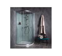 Paroi de douche quart de rond coulissant Serenity Chromé 90 cm