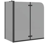vidaXL Paroi de douche noire 120 x 68 x 130 cm