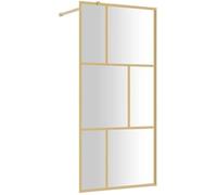 vidaXL Paroi de douche 80x195 cm Verre ESG clair Cadre doré – Facile à nettoyer