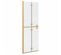 Paroi de douche Walk-In - vidaXL - Doré - Aluminium et verre trempé - 70x6,5x190 cm - Design pliable - Entretien facile