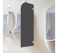 Paroi de séparation pour urinoirs - 40 x 90 cm - Angle rond - Mur d'écran stable pour cinémas, restaurants et toilettes publiques