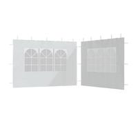 Paroi de tente de réception 2 pcs avec fenêtre - vidaXL - blanc - Anti intempéries - 300 x 195 cm 368pwh66w