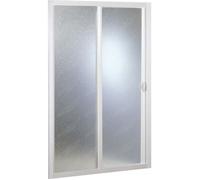 FORTE Paroi de douche Smart en acrylique coulissante Blanc mat Fumé 120 cm