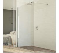 Idralite Paroi de douche Walk in Lato 80 cm Verre transparent 8 mm Aluminium chromé