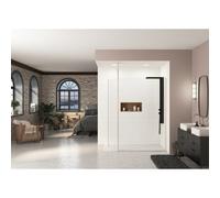 Paroi Ekinox Duo 80 profilé cuivre rose, verre transparent - KINEDO PA4221RTNE