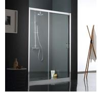 PAROI FIXE AVEC PAROI MOBILE REVERSIBLE POUR DOUCHE EN NICHE 130 CM