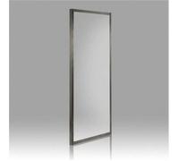 Paroi fixe de douche 70x190 cm en verre transparent profils gun metal | City