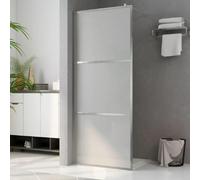 vidaXL Paroi de douche praticable Verre ESG entièrement dépoli 80 x 195 cm