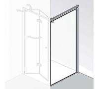 Paroi latérale HSK Atelier Plan pour porte pliante, dimensions : 140,0 cm x 200,0 cm, 17988140-41-120, Cabines de douche: Aspect chromé : Verre véritable TwinSeal