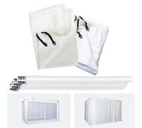 Paroi Latérale Pour Pergola Hwc-J32, Set De 4 Pièces + Moustiquaire Pavillon Paroi De Remplacement 4x3m Blanc Blanc