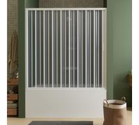 Pare-baignoire douche pliante en PVC 150 cm h 150 mod. Ibisco avec ouverture Latérale