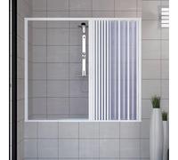 Paroi pliante de baignoire en PVC 170 cm avec ouverture latérale Mod. Nina