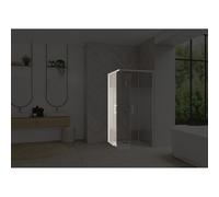 Paroi Smart Design AC ss seuil 80 blanc cosmos fixe à gauche - KINEDO PA90162BCOEG