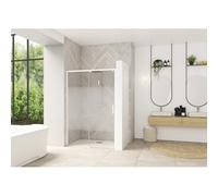 Paroi Smart Design C sans seuil 170 blanc cosmos fixe à gauche - KINEDO PA90124BCOEG