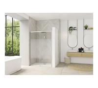 Paroi Smart Design C sans seuil 170 chromé cosmos fixe à gauche - KINEDO PA90124CCOEG
