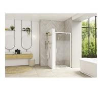 Paroi Smart Design P avec seuil 80 blanc cosmos - KINEDO PA90202BCOE