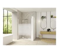 Paroi Smart Design P Charnières sans seuil 120 blanc cosmos gauche - KINEDO PA1414BCOEG