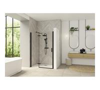 Paroi Smart Design P Charnières sans seuil 160 gris noir transparent gauche - KINEDO PA1418NTNEG