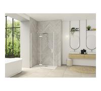 Paroi Smart Design P Charnières ss seuil pour P+F 150 blanc transp gauche - KINEDO PA1617BTNEG