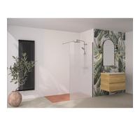 Paroi Solo 6+ verre 6mm cosmos XL 90 cm H200 cm chromé - KINEDO PA2414CCOXE