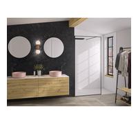 Paroi Solo Design+ cadrée 6mm 140 cm noir mat transparent - KINEDO PA8244NMMDNE