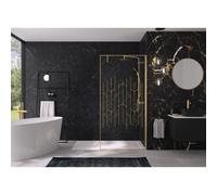 Paroi Solo Design+ cadrée 6mm 140 cm or brossé art déco - KINEDO PA8244DARTE
