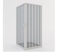Parois de douche pliante en PVC - IDRALITE - Aster Centrale - Blanc - Réversible - 80x120 cm - 6 mm