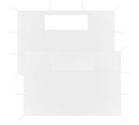 Parois latérales de belvédère avec fenêtres - vidaXL - Blanc - 410x210cm - 280x210cm - 200x70cm