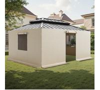 Parois Latérales de Housse de Gazebo Hiver-VEVOR-3,44x4,66 m-Couverture de Gazebo Toutes Saisons-Matériau PE