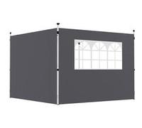 Parois latérales pour tonnelle - Outsunny - lot de 2 - pour tonnelle 3 x 3 m - tissu Oxford 210D - gris foncé