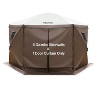 Parois latérales pour tente, 1,73 x 1,48 m, parois de tente avec protection imperméable et anti-UV, design avec 1 porte zippée et 2 fenêtres, idéales pour les tentes d'événements en extérieur et les s
