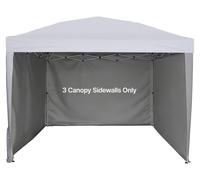 Parois latérales pour tente pop-up de 3 x 3 mètres, parois latérales de tente avec une couche imperméable et protectrice contre les rayons du soleil, idéales pour les tentes d'événements en extérieur,