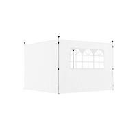 Parois latérales pour tonnelle 3x3m avec fenêtre polyester blanc