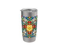 Parole de Noël philippine Colombe étoile mosaïque Art floral Gobelet isotherme en acier inoxydable double paroi
