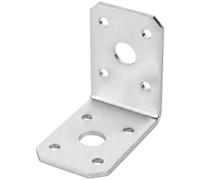 Parotec 10 Connecteurs d'angle en métal pour charpente 50 x 50 x 35 x 2,5mm | Montage - Fixation poteau bois - Équerre renforcée - Acier galvanisé