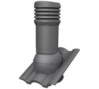 Parotec Cheminée de Ventilation DN125 pour BMI Monier - Tuile de toit Taunus (RAL 7024 - Graphite)