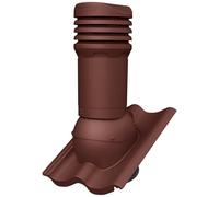 Parotec Cheminée ventilation isolée DN 125mm pour BMI Monier Doppel-S Rouge | pour tuiles Nelskamp S, IBF Doppel-S, ventilation passive, RAL 3009