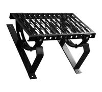 Parotec Marche de toit complète 40 cm pour couverture plate - Noir | RAL 9005 - Kit complet - Pour ramoneur - acier galvanisé à chaud, résistant à la corrosion