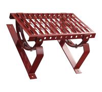 Parotec Marche de toit complète 60 cm pour couverture plate - Rouge | RAL 3011 - Kit complet - Pour ramoneur - acier galvanisé à chaud, résistant à la corrosion